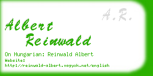 albert reinwald business card